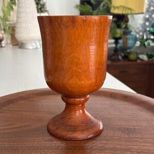 Vintage Wooden Goblet